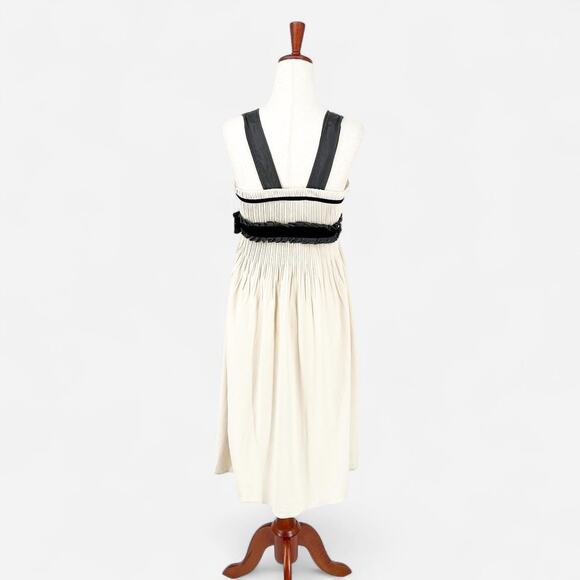 Anthro Coven Special Clothing Cream and Black Twee Fairy Midi Dress XS - Picture 2 of 8